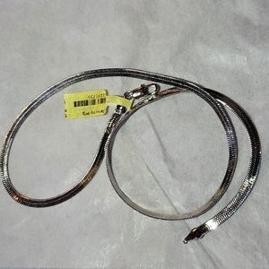 925 Sterling Silver Omega Chain 18" Flat